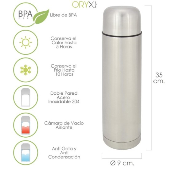 Termo Liquidos, Capacidad 1 Litro, Libre BPA, Acero Inoxidable, Antigoteo al por Mayor | Almacén de Ferretería