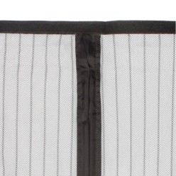 Cortina Mosquitera Para Puertas Con Cierre Central Magnetico Automatico 120 x 240 (Alt,) cm, Color Negro,
