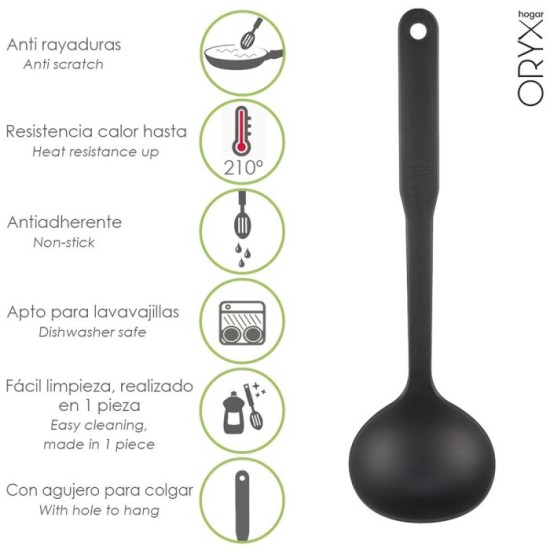 Cucharon Servir Cocina Nylon Basic 32 x 9,5 cm, al por Mayor | Almacén de Ferretería