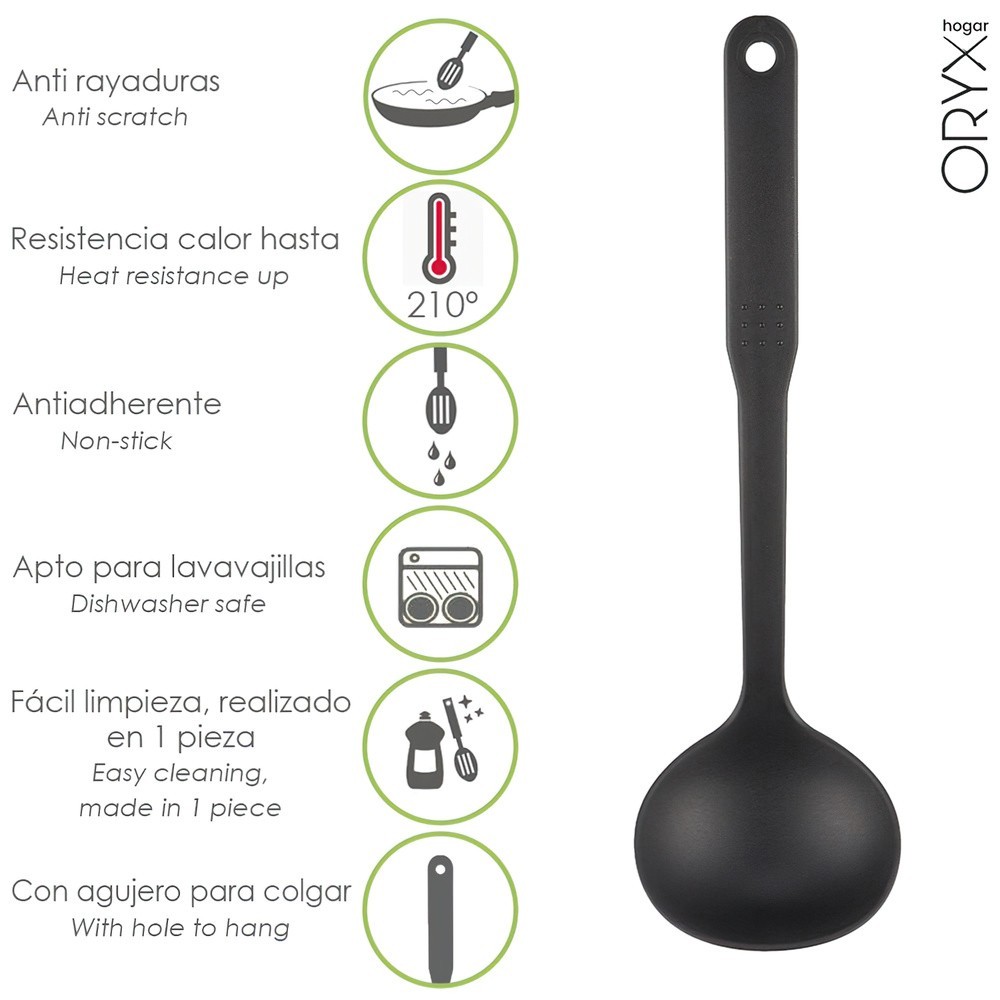 Cucharon Servir Cocina Nylon Basic 32 x 9,5 cm, al por Mayor | Almacén de Ferretería