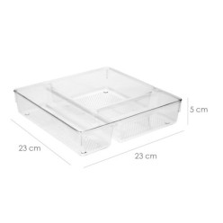 Organizador de Plastico Para Cajones "System Nº1"  23x23x5 cm,