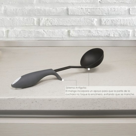 Cucharon Servir Cocina Nylon Con Mango Antigotas Engomado 32 x 9,8 cm, al por Mayor | Almacén de Ferretería