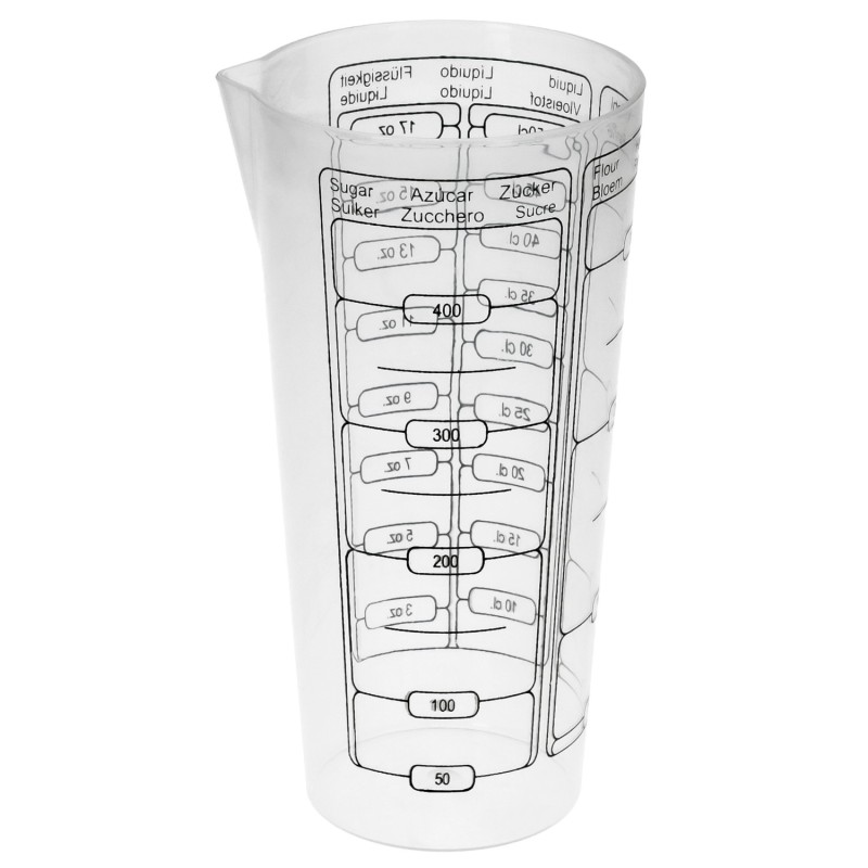 Vaso Medidor Plastico Oryx 500 ml, 8,5x6x16 cm,