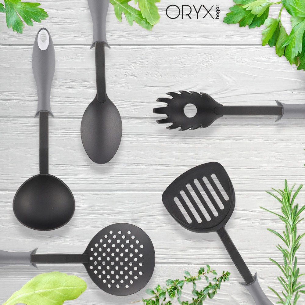 Cucharon Servir Cocina Nylon Con Mango Antigotas Engomado 32 x 9,8 cm, al por Mayor | Almacén de Ferretería