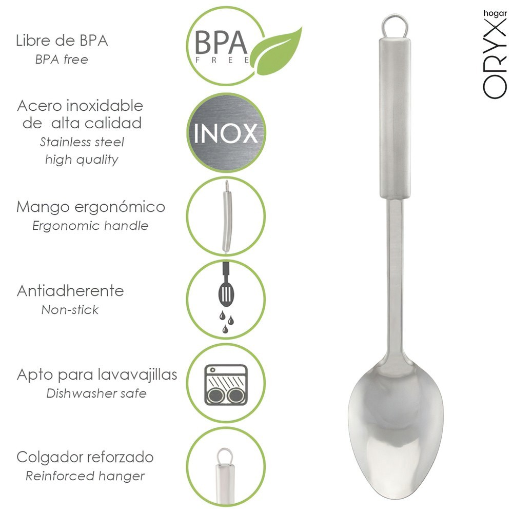 Cuchara Servir Cocina Acero Inoxidable 7 x 30,5 (Alt,) cm, al por Mayor | Almacén de Ferretería