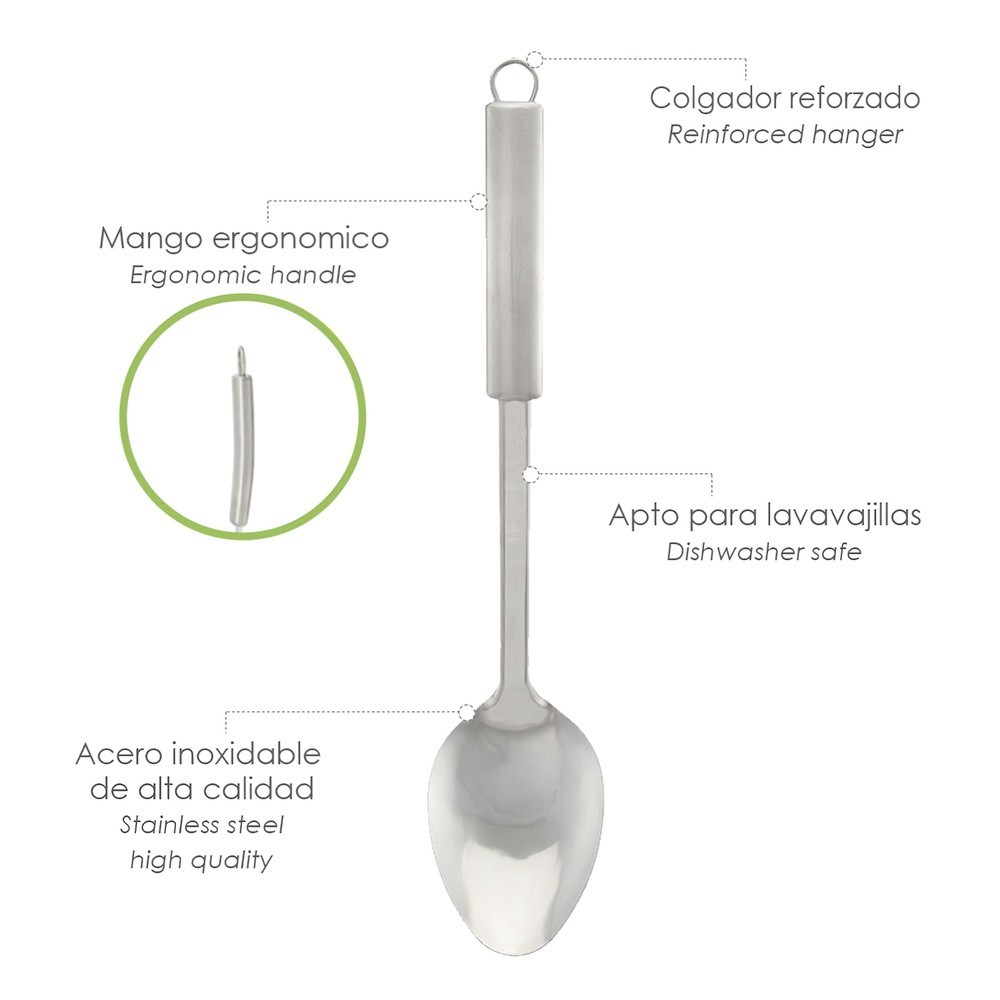 Cuchara Servir Cocina Acero Inoxidable 7 x 30,5 (Alt,) cm, al por Mayor | Almacén de Ferretería