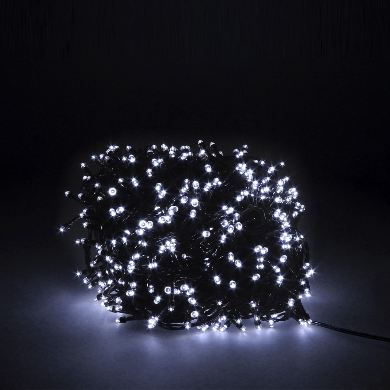 Guirnalda Luces Navidad 500 Leds Color Blanco Frio, Luz Navidad Interiores y Exteriores Ip44
