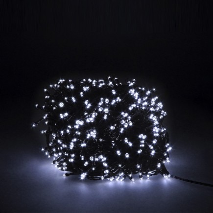 Guirnalda Luces Navidad 500 Leds Color Blanco Frio, Luz Navidad Interiores y Exteriores Ip44