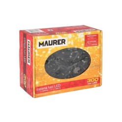 Guirnalda Luces Navidad 300 Leds Color Azul Hielo, Luz Navidad Interiores y Exteriores Ip44