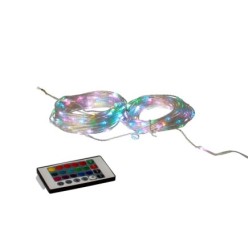 Guirnalda Luces Navidad 200 Leds Multicolor RGB Con Mando Luz Navidad Interiores y Exteriores Ip44