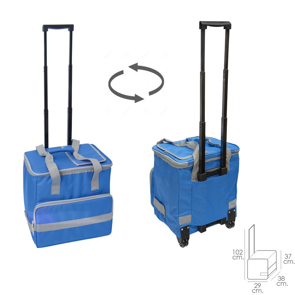 Nevera Bolsa Termica 38 Litros Azul Trolley al por Mayor | Almacén de Ferretería