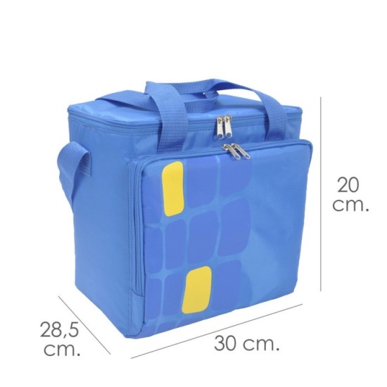 Bolsa Termica Porta Alimentos Nevera 15 Litros Forro Interior PEVA, Con Espuma Aislante, Color Azul al por Mayor | Almacén de Fe