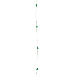 Guirnalda Luces Navidad Arboles 20 Leds Color Verde, Luz navidad interiores IP20 A Pilas 3AA (No Incluida)