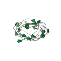 Guirnalda Luces Navidad Arboles 20 Leds Color Verde, Luz navidad interiores IP20 A Pilas 3AA (No Incluida)