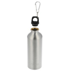 Botella de Agua Aluminio Con mosqueton, Cierre hermetico 500 ml,