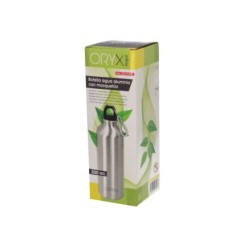Botella de Agua Aluminio Con mosqueton, Cierre hermetico 500 ml,