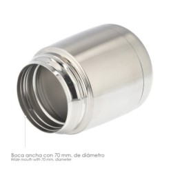 Termo Solidos y Liquidos Acero Inoxidable Antigoteo 430 Ml, 100 % Hermetico, Sin BPA