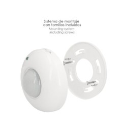 Detector De Movimiento Por Infrarrojos Con Sensor Crepuscular 360°, Ajustable