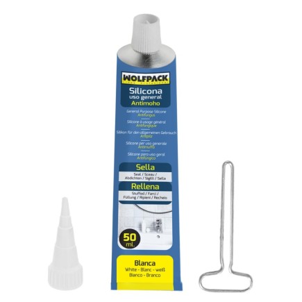 Silicona Acida Antimoho Tubo 50 cc, Blanca
