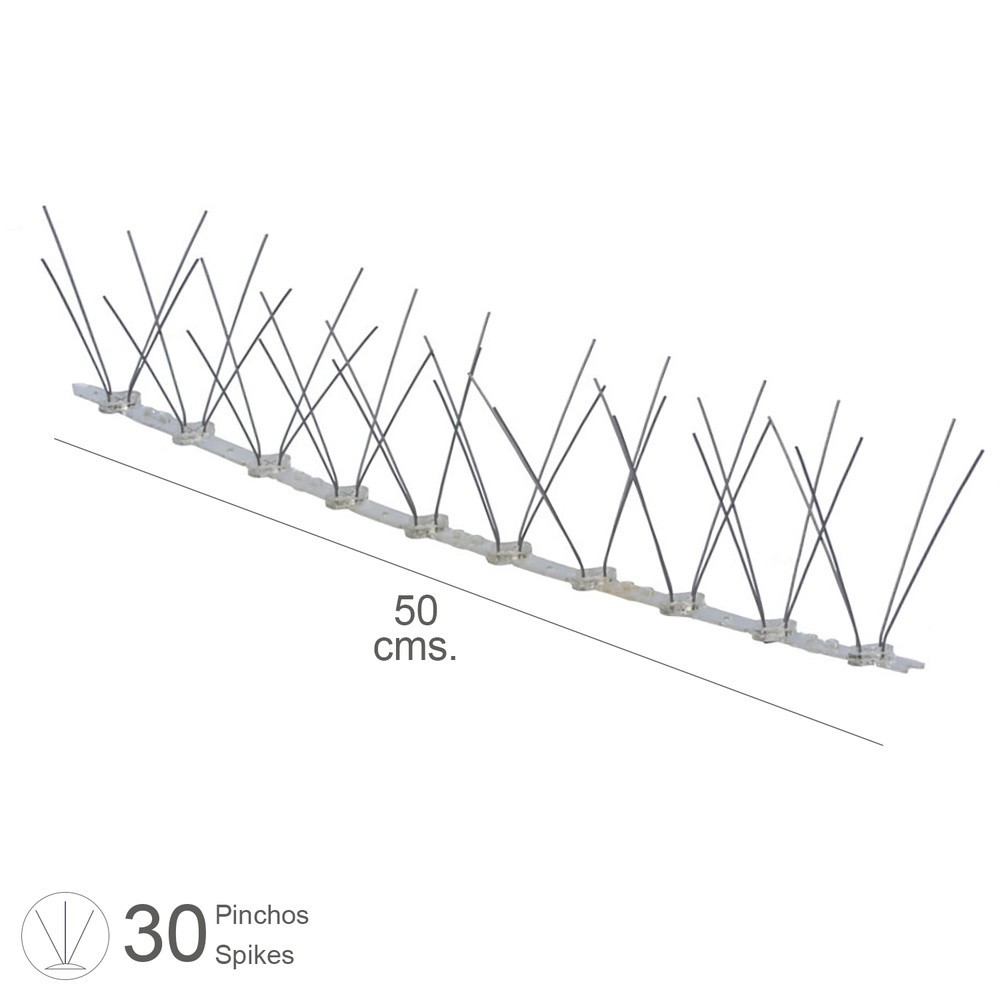 Pincho Anti Paloma 0,5 Metros Polietileno Pincho Doble 30 Pinchos al por Mayor | Almacén de Ferretería