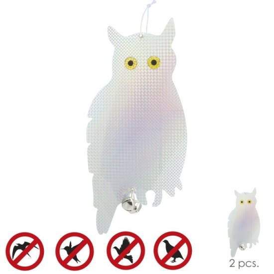 Buho Espantapajaros Reflectante Para Colgar Con 2 Cascabeles (2 Piezas) al por Mayor | Almacén de Ferretería
