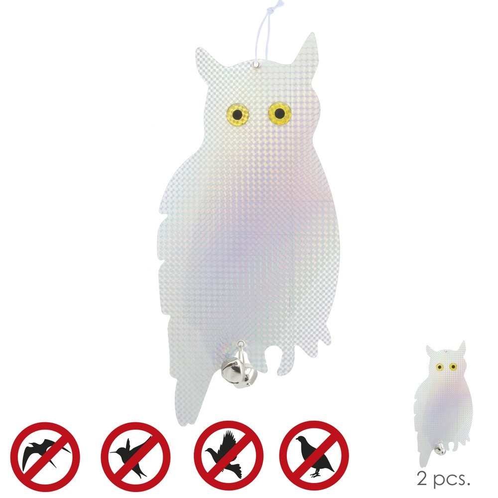 Buho Espantapajaros Reflectante Para Colgar Con 2 Cascabeles (2 Piezas) al por Mayor | Almacén de Ferretería