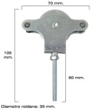 Polea Tendedero Wolfpack Zincado 60 mm, Roldana Metal con Tornillo al por Mayor | Almacén de Ferretería