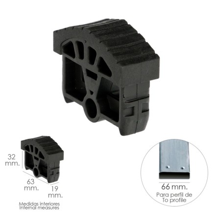 Contera Para Escalera Pronor 2 Tramos Con 10+10 Peldaños ( Perfil 66 mm,)