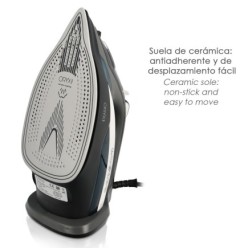 Plancha De Vapor Profesional 2,800 Watt, Vapor Constante y Golpe de Vapor, Suela Ceramica, Vapor Vertical, Sistema Antical,