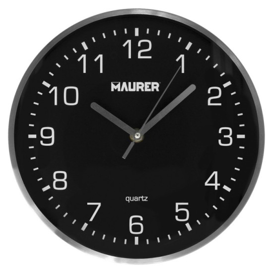 Reloj De Pared Ø 25 Cm Negro al por Mayor | Almacén de Ferretería