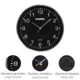 Reloj De Pared Ø 25 Cm Negro al por Mayor | Almacén de Ferretería