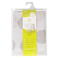 Mantel Hule Rectangular Circulos Beige Impermeable Antimanchas PVC 140x250 cm,  Recortable Uso Interior y Exterior