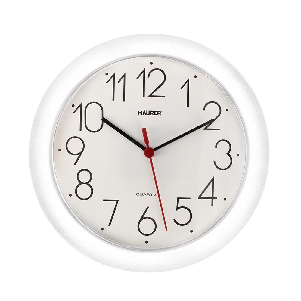 Reloj De Pared Ø 25 cm, Color Blanco al por Mayor | Almacén de Ferretería