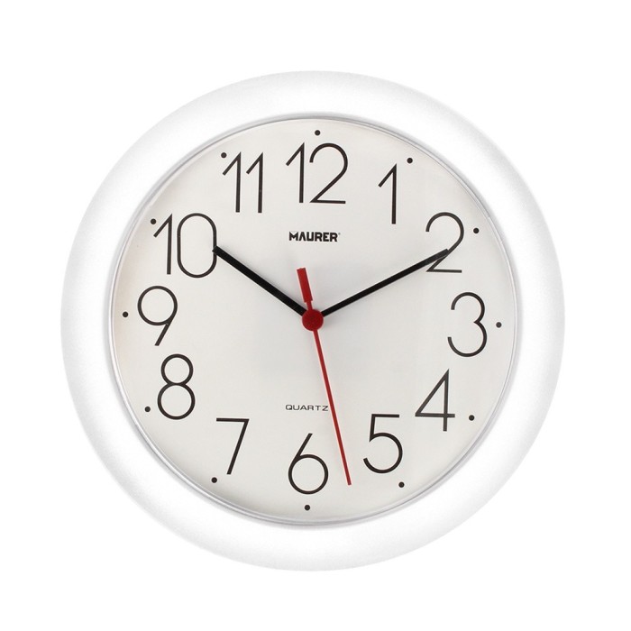 Reloj De Pared Ø 25 cm, Color Blanco al por Mayor | Almacén de Ferretería