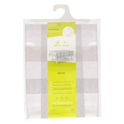 Mantel Hule Rectangular Cuadros Beige Impermeable Antimanchas PVC 140x250 cm,  Recortable Uso Interior y Exterior