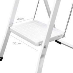Escalerilla Acero 3 Peldaños Uso Doméstico,Escalerilla blanca