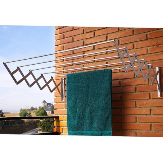 Tendedero Extensible Pared Aluminio 1,40 Metros al por Mayor | Almacén de Ferretería