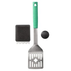 Espatula Con Cepillo Rascador Para Barbacoa 41,5 cm,