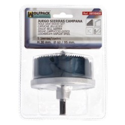 Juego Sierras Campana 30 mm, Ø 60/95 mm, 5 Piezas