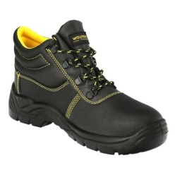 Botas Seguridad S3 Piel Negra Wolfpack  Nº 43 Vestuario Laboral,calzado Seguridad, Botas Trabajo, (Par)