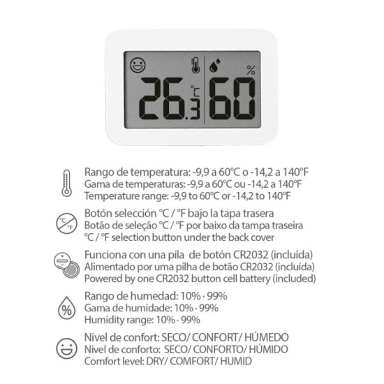 Termometro Digital Con Indicador Humedad al por Mayor | Almacén de Ferretería