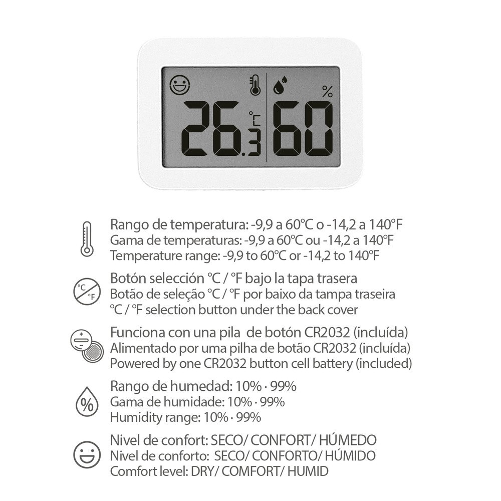 Termometro Digital Con Indicador Humedad al por Mayor | Almacén de Ferretería