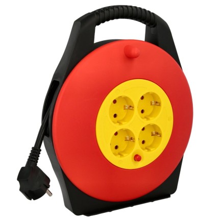 Extensible Domestico Wolfpack 10 Metros,Seccion 3 x 1,5 mm2,  Alargadera Cable, Extensor Cable, Enrollacable