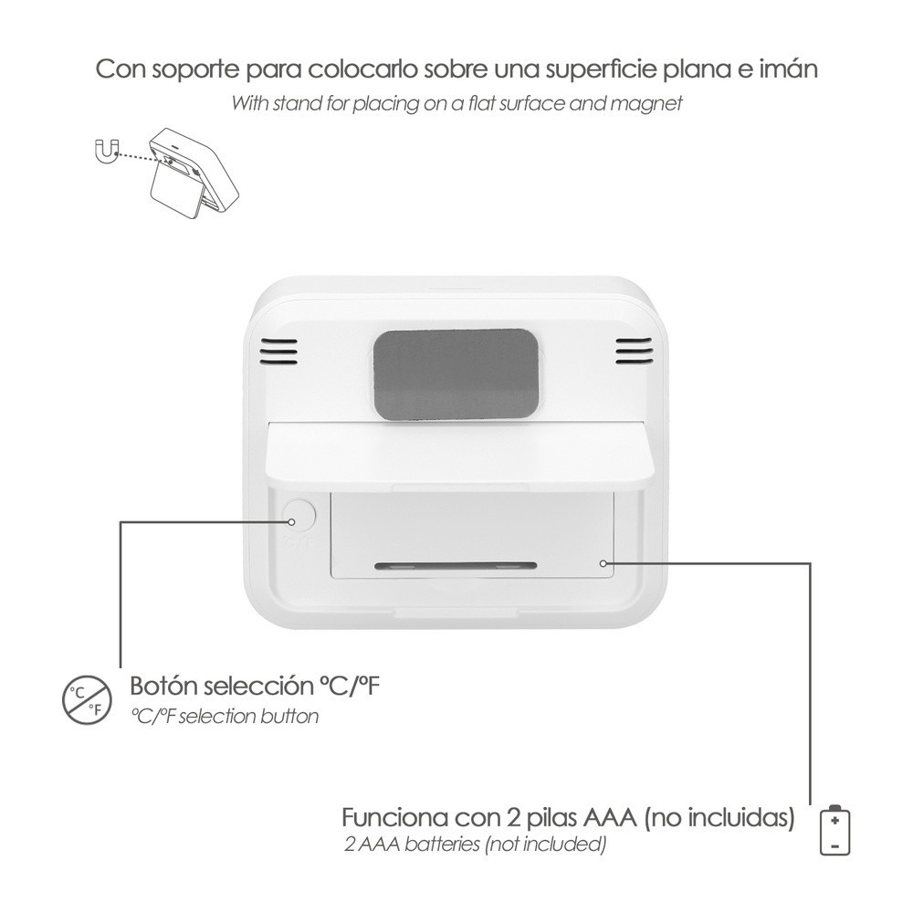 Termómetro Digital Higrómetro Interiores y Exteriores Minimo/Máximo Con Indicardor De Humedad al por Mayor | Almacén de Ferreter