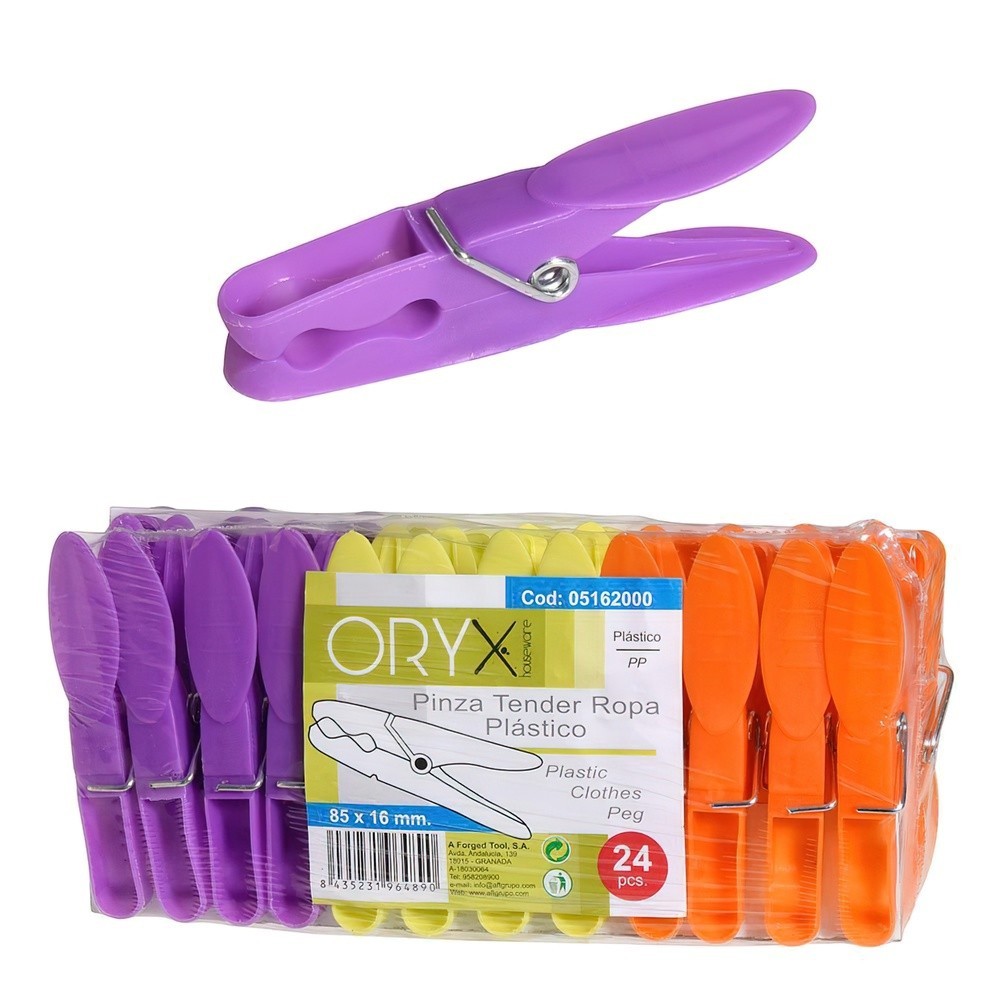 Pinzas Tender Ropa Plastico (Pack 24 Piezas) al por Mayor | Almacén de Ferretería