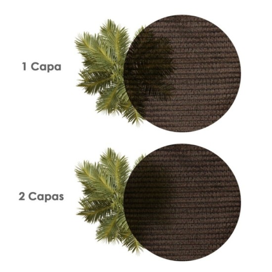 Malla Sombreo Rollo 1,5 x 50 metros, Reduce Radiación, Protección Jardín y Terraza, Regula Temperatura, Color Marrón al por Mayo