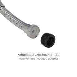 Atomizador  Economizador Metalico Flexible Con Adaptador Macho / Hembra