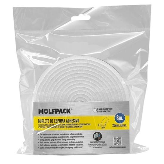 Burlete Espuma 8 m, x 6 mm, x 20 mm, al por Mayor | Almacén de Ferretería