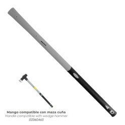 Mango De Fibra Vidrio Para Mazas Con Agujero 53x33 mm, 90 cm, Longitud, Oval Conico