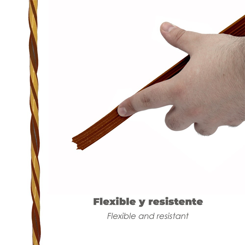 Burlete Elástico "E" 6 m, x 9 mm, Marrón al por Mayor | Almacén de Ferretería